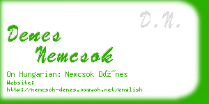 denes nemcsok business card